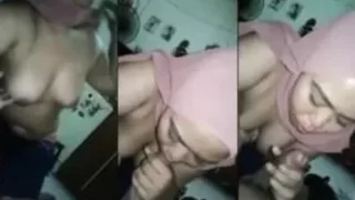 Jilbab Toge Belajar Sepong Kntl biar gak Kena Gigi