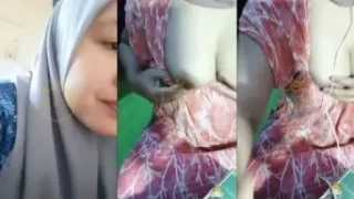 VCS Mbak Quinya Jilbab Abu-abu Show Uting Nenen TT